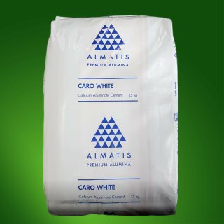 CARO White refractory cement, white 300 kg (12 bags)